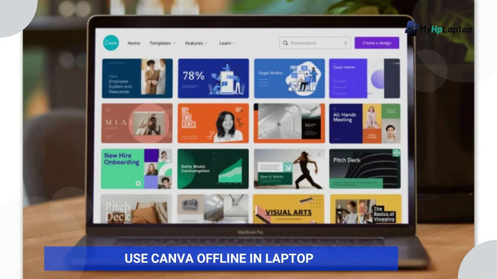 Use Canva offline in Laptop